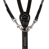 Kinnriemen aus italienischem Kalbsleder und Nylon Acavallo Schwarz Kinnriemen aus italienischem Kalbsleder und Nylon Acavallo Schwarz