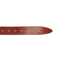 Ledergürtel mit Logo und Logo-Schnalle Equestro Gold / Cognac Braun