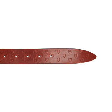 Ledergürtel mit Logo und Logo-Schnalle Equestro Gold / Cognac Braun