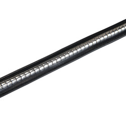 Leder-Gürtel mit silbernen Nieten Equestro Schwarz / Silber