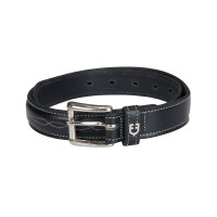 Ledergürtel mit handgefertigter Stickerei Equestro Schwarz Ledergürtel mit handgefertigter Stickerei Equestro Schwarz