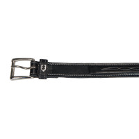 Ledergürtel mit handgefertigter Stickerei Equestro Schwarz Ledergürtel mit handgefertigter Stickerei Equestro Schwarz
