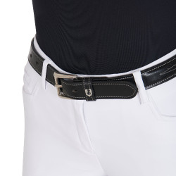 Ledergürtel mit handgefertigter Stickerei Equestro Ledergürtel mit handgefertigter Stickerei Equestro