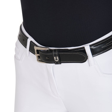 Ledergürtel mit handgefertigter Stickerei Equestro Ledergürtel mit handgefertigter Stickerei Equestro