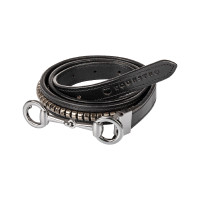 Damen-Clinchergürtel mit Gebissschnalle Equestro Schwarz / schwarz