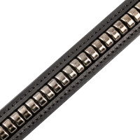 Damen-Clinchergürtel mit Gebissschnalle Equestro Schwarz / Roségold Damen-Clinchergürtel mit Gebissschnalle Equestro Schwarz / Roségold