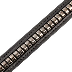 Damen-Clinchergürtel mit Gebissschnalle Equestro Schwarz / schwarz