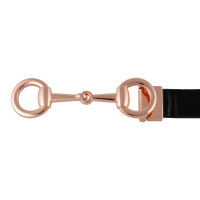 Damen-Glitzergürtel mit Gebissschnalle Equestro Schwarz / Roségold Damen-Glitzergürtel mit Gebissschnalle Equestro Schwarz / Roségold