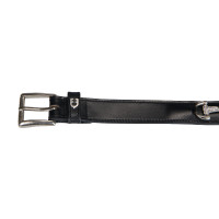 Englischer Ledergürtel mit Eggbutt-Gebiss und Strass Equestro Schwarz / Silber Englischer Ledergürtel mit Eggbutt-Gebiss und Strass Equestro Schwarz / Silber