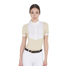 Englischer Ledergürtel mit Eggbutt-Gebiss Equestro Braun / Gold