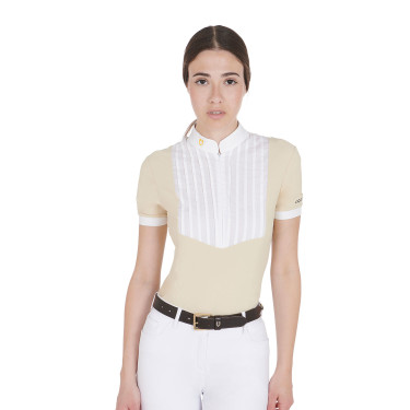 Englischer Ledergürtel mit Eggbutt-Gebiss Equestro Braun / Gold