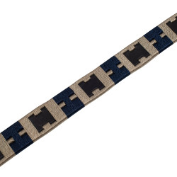 Englischer Gürtel mit kontrastierender Stickerei Equestro Schwarz Englischer Gürtel mit kontrastierender Stickerei Equestro Schwarz