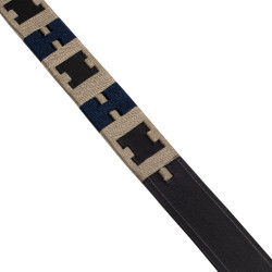 Englischer Gürtel mit kontrastierender Stickerei Equestro Schwarz Englischer Gürtel mit kontrastierender Stickerei Equestro Schwarz