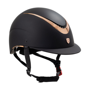 Unisex-Helm mit glänzendem Rahmen Galaxy Equestro Schwarz / glänzendes Roségold