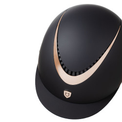 Unisex-Helm mit glänzendem Rahmen Galaxy Equestro Schwarz / glänzendes Roségold