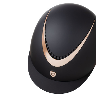 Unisex-Helm mit glänzendem Rahmen Galaxy Equestro Schwarz / glänzendes Roségold