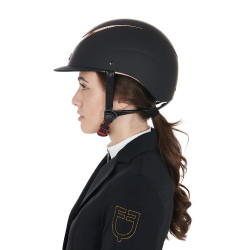 Unisex-Helm mit glänzendem Rahmen Galaxy Equestro Schwarz / glänzendes Roségold