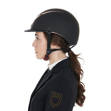 Unisex-Helm mit glänzendem Rahmen Galaxy Equestro Schwarz / glänzendes Roségold