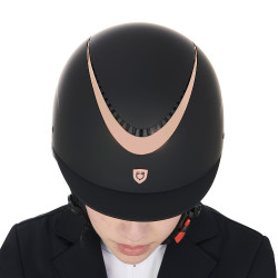 Unisex-Helm mit glänzendem Rahmen Galaxy Equestro Schwarz / glänzendes Roségold