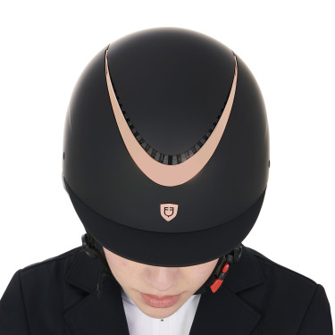 Unisex-Helm mit glänzendem Rahmen Galaxy Equestro Schwarz / glänzendes Roségold