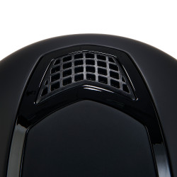 Ultraleichter Helm aus widerstandsfähigem mattem Kunststoff mit großem Visier (3 Polsterungen) Eclipse Equestro Schwarz / schwar