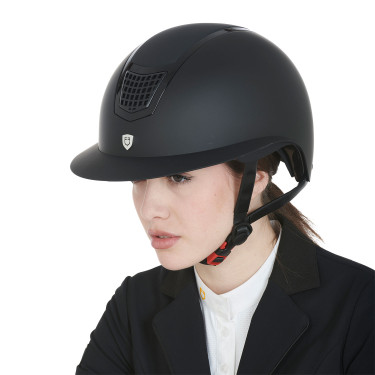 Ultraleichter Helm aus widerstandsfähigem mattem Kunststoff mit großem Visier (3 Polsterungen) Eclipse Equestro Ultraleichter Helm aus widerstandsfähigem mattem Kunststoff mit großem Visier (3 Polsterungen) Eclipse Equestro