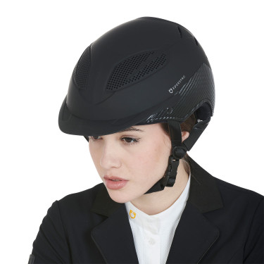 Ultraleichter Helm aus strapazierfähigem Kunststoff Stealth Equestro Schwarz
