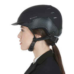 Ultraleichter Helm aus strapazierfähigem Kunststoff Stealth Equestro Schwarz