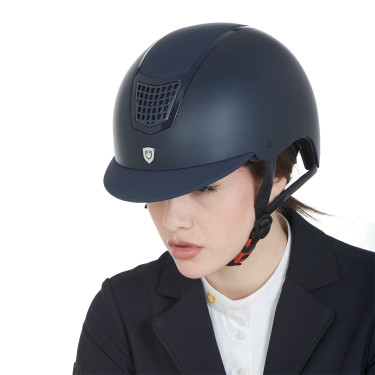 Ultraleichter Helm mit poliertem Rahmen Eclipse Equestro Marine / Marine Blau