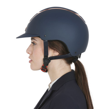 Ultraleichter Helm mit poliertem Rahmen Eclipse Equestro Marine / Roségold Marineblau