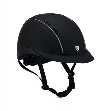 Phantom-Helm mit Frontlogo und Ledereinsätzen von Equestro Phantom-Helm mit Frontlogo und Ledereinsätzen von Equestro