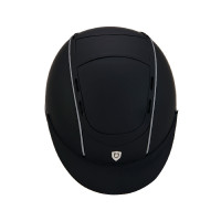 Phantom-Helm mit Frontlogo und Ledereinsätzen von Equestro Marine Marineblau Phantom-Helm mit Frontlogo und Ledereinsätzen von Equestro Marine Marineblau