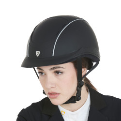 Phantom-Helm mit Frontlogo und Ledereinsätzen von Equestro Phantom-Helm mit Frontlogo und Ledereinsätzen von Equestro