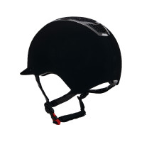 Ultraleichter Samt-Reithelm mit Strasssteinen Eclipse Equestro Schwarz / Silber Ultraleichter Samt-Reithelm mit Strasssteinen Eclipse Equestro Schwarz / Silber