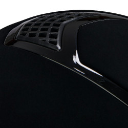 Eclipse-Helm aus einfarbigem Samt (3 Polsterungen) Equestro Schwarz / schwarz