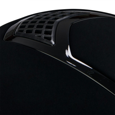 Eclipse-Helm aus einfarbigem Samt (3 Polsterungen) Equestro Schwarz / schwarz