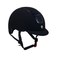 Eclipse-Helm aus einfarbigem Samt (3 Polsterungen) Equestro Schwarz / Roségold