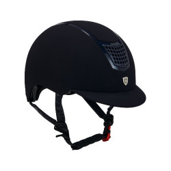 Eclipse-Helm aus einfarbigem Samt (3 Polsterungen) Equestro Marine / Marine Blau