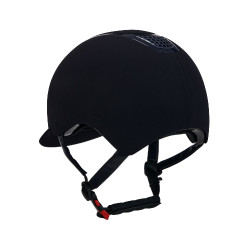 Eclipse-Helm aus einfarbigem Samt (3 Polsterungen) Equestro Marine / Marine Blau