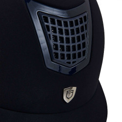 Eclipse-Helm aus einfarbigem Samt (3 Polsterungen) Equestro Marine / Marine Blau