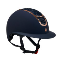 Eclipse-Helm mit Strass und breitem Visier (3 Polsterungen) Equestro Schwarz / Silber