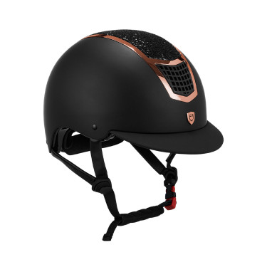 Eclipse-Helm mit Strass Equestro Schwarz / Roségold
