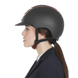 Eclipse-Helm mit Strass Equestro Schwarz / Roségold