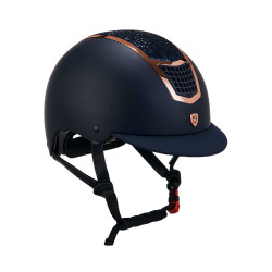 Eclipse-Helm mit Strass Equestro Marine / Roségold Marineblau