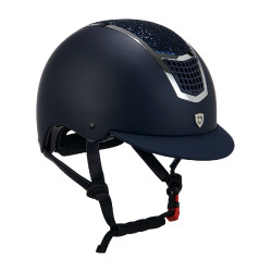 Eclipse-Helm mit Strass Equestro Marine / Silber Blau Eclipse-Helm mit Strass Equestro Marine / Silber Blau