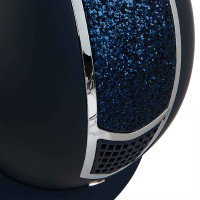 Eclipse-Helm mit Strass Equestro Schwarz / Silber
