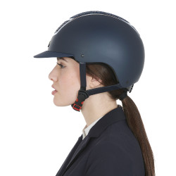Eclipse-Helm mit Strass Equestro Marine / Silber Blau Eclipse-Helm mit Strass Equestro Marine / Silber Blau