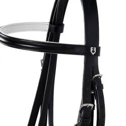 Glattes Leder-Dressurzaumzeug Dressage+ Equestro Schwarz Glattes Leder-Dressurzaumzeug Dressage+ Equestro Schwarz