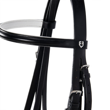 Glattes Leder-Dressurzaumzeug Dressage+ Equestro Schwarz Glattes Leder-Dressurzaumzeug Dressage+ Equestro Schwarz