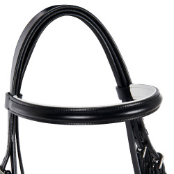 Glattes Leder-Dressurzaumzeug Dressage+ Equestro Schwarz Glattes Leder-Dressurzaumzeug Dressage+ Equestro Schwarz